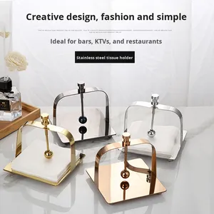 Porta Servilletas de Acero Inoxidable BAMBUS, Soporte Creativo para Papel, Base para Toallas, Porta Servilletas Cuadrado para Hotel y Restaurante - Product Image 5