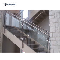 Veranda Balkon Glasgeländer Aluminium U-Profil Glas Treppengeländer Edelstahl