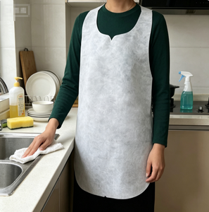 Single Use Nonwoven Apron Dust Resistant Disposable <strong>Gown</strong> for Pet Grooming Cooking Catering Service - Product Image 2