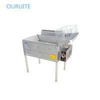 Freidora de Gas Comercial Portátil de 20L, Olla Ancha y Baja de Acero Inoxidable para Freír Papas Fritas, Pollo, Pescado, Equipo para Freír Aperitivos OURUITE