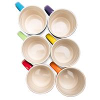 Mug à café en grès émaillé multicolore avec logo personnalisé, tasse à thé en céramique en gros pour la maison, l'hôtel et le restaurant