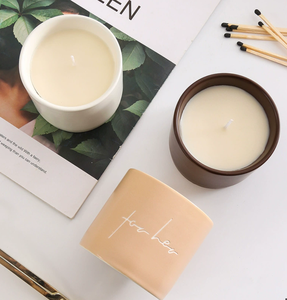 Venta al por Mayor de Frascos de Cerámica Personalizados para Velas, Recipientes de Porcelana Mate con Logotipo Personalizado, para Fabricación de Velas, Hogar, Hotel, Bodas - Product Image 4