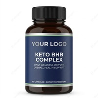 Capsules Keto BHB avec supplément diététique pour la gestion du poids et l'énergie cétogène, 60 capsules au total, 30g, OEM ODM, étiquette privée