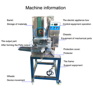Completo automatico cotoletta hamburger forma torta di carne pepita di pollo fare hamburger macchina per la vendita - Product Image 6