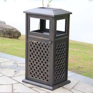 Lieux publics Poubelle en fonte d'aluminium Poubelle Poubelle Poubelle pour patio utilisant - Product Image 5