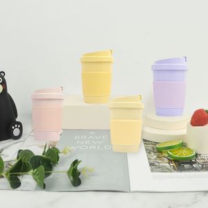 Gobelet à café réutilisable biodégradable de 12 oz avec couvercle à boucle, personnalisé, pour promotion, boissons, voyage - Product Image 4