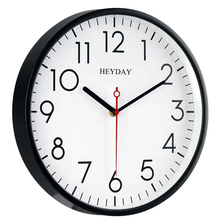 easy to read modern design plastic classic quartz analog watch wall clock for home decoration