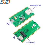 Adaptateur sans fil USB 3.0 Type-A NGFF M.2 B Key avec 1 emplacement pour carte SIM, 2 antennes, étui de protection pour module modem 3G 4G LTE GSM WWAN