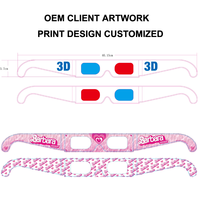 Lunettes en carton 3D, monture personnalisée, fête feu d'artifice, arbre en papier, lunettes protection