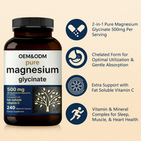 Capsules de complexe 3-en-1 de glycinate de magnésium avec vitamine C, 240 capsules végétales