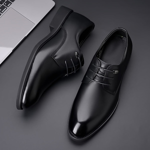 New Arrival <b>Top</b>-Grain Leather Mens Loafers Pointed Toe Business Formal Genuine Leather Wedding Commuter British Style Breathable - Product Image 5