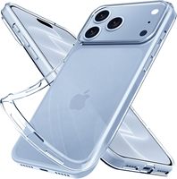 Coque transparente ultra-fine de 1,5 mm en TPU souple pour iPhone 18 Pro Max, compatible avec iPhone 17 Air, 16 Plus, 15, 14 Pro Max