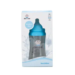 clear glass milk wide neck baby feeding bottles OEM