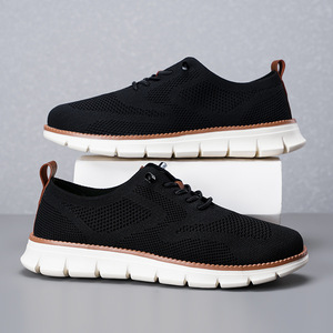 Chaussures pour hommes de qualité supérieure, tendance mode, plates, confortables, en tricot, décontractées, de luxe, pour la marche en extérieur - Product Image 3