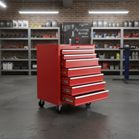 Coffre à outils à 7 tiroirs sur roulettes, armoire de rangement pour outils en acier verrouillable pour garage, atelier et usage mécanique