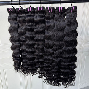 Extensions de cheveux naturels indiens en gros, non traités, cuticules alignées, bouclés et rebondissants, mèches de cheveux bruts birmans - Product Image 2