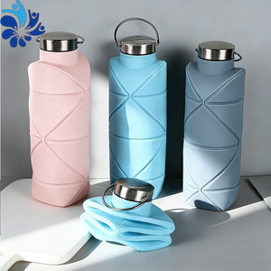 Botella de agua plegable de silicona, 1000Ml, portátil, para acampar al aire libre, senderismo, viajes, taza para beber, Unisex - Product Image 1