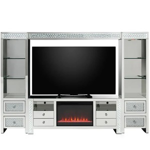 Lujo inteligente chimenea muebles LED espejo Bluetooth <span class=keywords><strong>TV</strong></span> soporte con estante de almacenamiento para el hogar Oficina o el hogar Bar y chimenea - Product Image 2