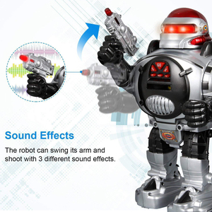 Robot jouet qui tire des missiles, marche, parle et danse avec des lumières clignotantes, robot télécommandé, jouets robots pour enfants - Product Image 3