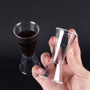 Crystal Clear Bar Jigger for Precise <strong>Alcohol</strong> Pouring Easy-to-Read Scale Double <strong>Measuring</strong> <strong>Cup</strong> for Beginner Bartenders &amp; Home Use - Product Image 2