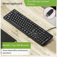 Clavier et souris filaires Acer OAK030 : Combinaison clavier et souris de haute qualité pour les entreprises et les bureaux, pour ordinateurs
