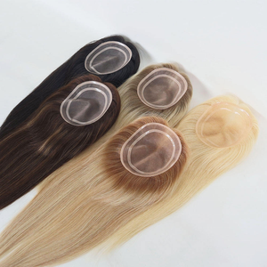 2026 Nuovo Topper per Capelli Umani <span class=keywords><strong>con</strong></span> Perline in Fine Mono Toupee per Donne, Base Mono in Capelli Vergini, Onda Naturale, Ricci, Copertura per Perdita di Capelli - Product Image 4