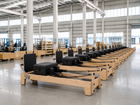 Reformer Pilates Professionnel en Bois d'Hévéa avec Rail Silencieux Équipement Fitness Studio OEM ODM