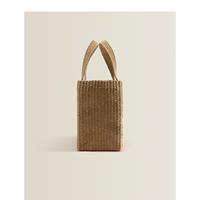 Sac fourre-tout carré en paille et corde de papier brun, fermeture éclair, style simple et durable, haute qualité, bandoulière faite à la main