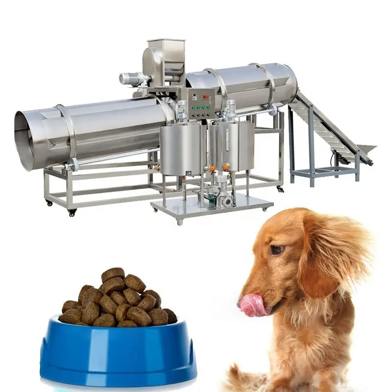 स्वचालित सूखे कुत्ते पालतू भोजन उत्पादन लाइन पालतू भोजन प्रसंस्करण मशीन पालतू किबल उत्पादन लाइन