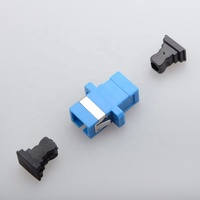 UPC SM Simplex fibra óptica adaptador conector SC acoplador precio barato azul o gris PC ABS FTTH sistema utilizado para RED