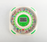 Boîte à pilules intelligente automatique OEM ABS LOGO avec compartiments amovibles, 21 compartiments, clé de verrouillage, grand écran LCD, utilisation hebdomadaire, modèle pour seniors P90