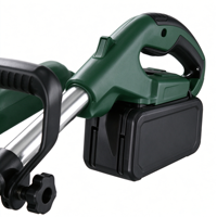Tondeuse à gazon électrique domestique légère avec batterie au lithium, manche télescopique pliable, pour désherbage DIY