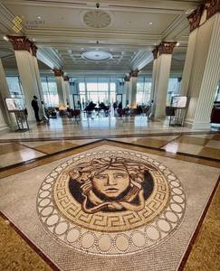 YUSHI Best Seller Artistic Splicing tessere di mosaico di marmo personalizzabili piastrelle per pavimenti in pietra naturale per la decorazione interna ed esterna - Product Image 5