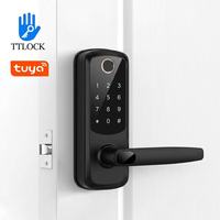 Serrure intelligente nouvelle génération à faible MOQ, semi-automatique, biométrique, par empreinte digitale, mot de passe, RFID, déverrouillage par application Ttlock Tuya WiFi, pour Airbnb et maison