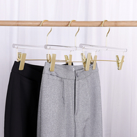 Cintre pour pantalon et jupes, en acrylique, transparent, en plastique, 1 pièce