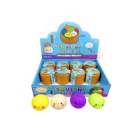 Jouet Squishy Mignon en Forme de Boulette à Rebond Lent, Jouet Anti-Stress à Presser avec Boîte Vapeur pour Enfants et Adultes, Boîte Mystère