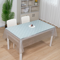 Nappe en PVC RNPT, motif floral radial argenté, transparente, rectangulaire, pour hôtels, restaurants et tables de banquet