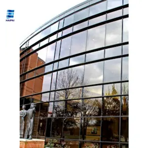יוקרה עיצוב מודרני חזיתות בניין מסחרי מראה קיר מסך זכוכית קיר מסך אלומיניום