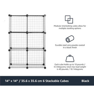 Support <span class=keywords><strong>de</strong></span> rangement en maille métallique combiné à 6 niveaux pour bricolage créatif Étagère extensible multifonctionnelle simple Livre Chaussures Manteau Cuisine Salon - Product Image 5