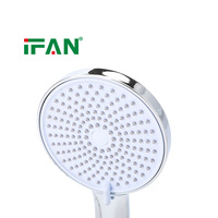IFAN Prix de gros usine économique Ensemble de pomme de douche haute pression et tuyau en plastique couleur argent avec poignée pour accessoires de salle de bain