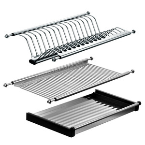 Stainless Steel Cabinet <b>Dish</b> <b>Rack</b> L Size Quick Dry Multi Layer Kitchen <b>Draining</b> <b>Rack</b> - Product Image 1
