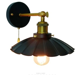Bamboo-woven country-style zipper bedroom <b>bedside</b> corridor background wall lamp modern new Chinese-style cage flying saucer - Product Image 3