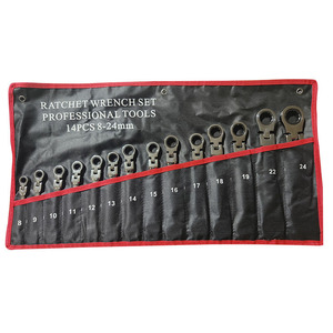 Crv High Quality Car 14pcs Two-way Flex Flexible Head Combination Flexible Ratchet <b>Wrench</b> BNYA-TK014FRW-1 Ratchet Wren - Product Image 1