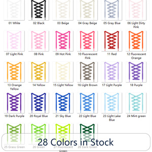 <span class=keywords><strong>Lacets</strong></span> de rechange personnalisés pour baskets, plats, 8 mm, originaux, monocouche, épaissis, durables, en polyester, <span class=keywords><strong>multicolores</strong></span> - Product Image 2