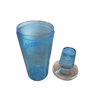 Shaker à cocktails transparent en plastique de 20 oz, personnalisé, avec bouchon Bacardi, outils de barman originaux