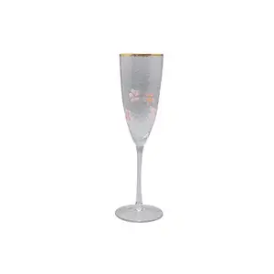 أكواب زجاجية ذات حافة ذهبية لحفلات الزفاف مصنوعة من زجاج الشمبانيا البيع بالجملة