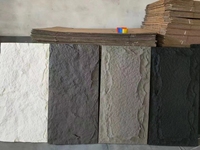Panneau mural en pierre 3D en polyuréthane PU léger, design moderne, motif géométrique, insonorisant et imperméable