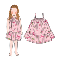 Robe d'été pour petites filles Little Glow Kids, en soie de lait imprimée, à fines bretelles, mignonne, douce, respirante, décontractée pour tous les jours, vente en gros