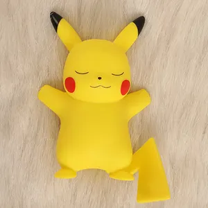 Figuras pokemon pikachu de enfeite, bonecos de brinquedo anime squirtle charmander, luz elétrica, presentes de aniversário para crianças