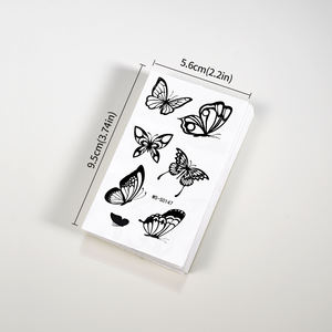 สติกเกอร์รอย<span class=keywords><strong>สัก</strong></span>รูปผีเสื้อดอกไม้สีดำกันน้ำ35ชิ้น/เซ็ตสติกเกอร์รอย<span class=keywords><strong>สัก</strong></span>รูปใบไม้ปลอมที่แขนตัวอักษรสติกเกอร์สักแฟชั่นชั่วคราว - Product Image 6